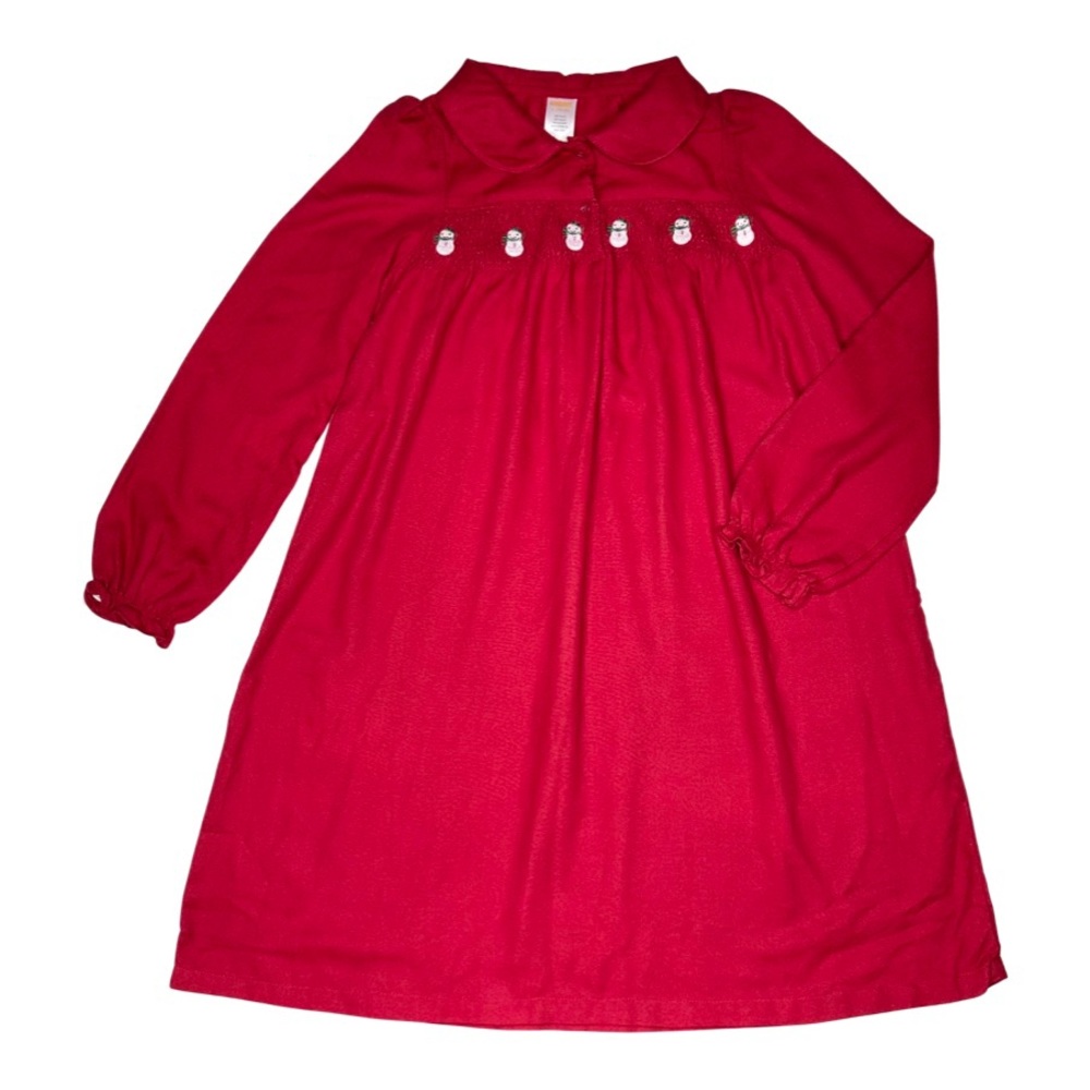 Gymboree Snowman Smocked Nightgown
